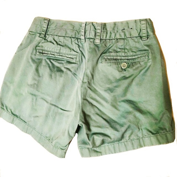 J. Crew Army Green Chino Shorts - Picture 2 of 4